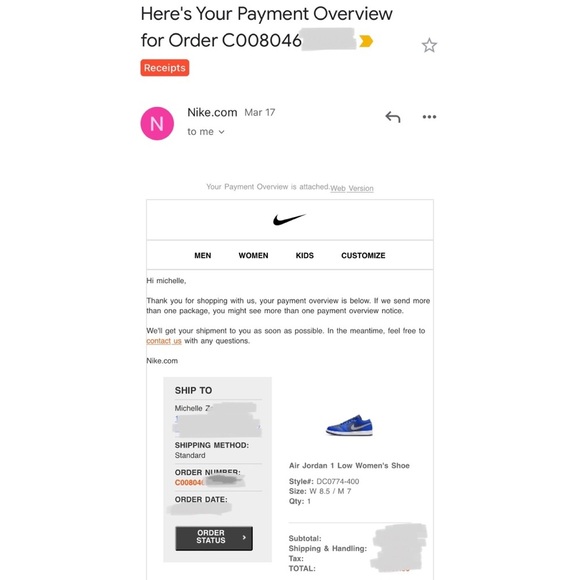 Nike Jordan 1 Low Blue Game Royal PRICE FIRM - Picture 14 of 15